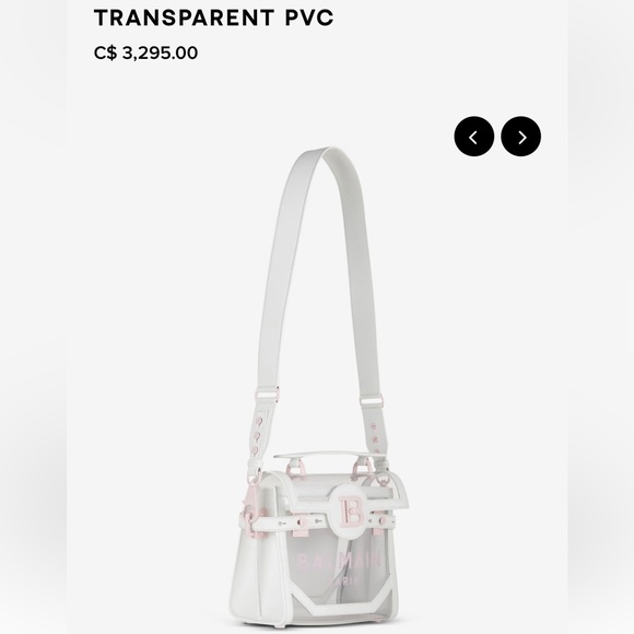 NEW Balmaim bag with tags white/Barbie pink - Picture 9 of 9